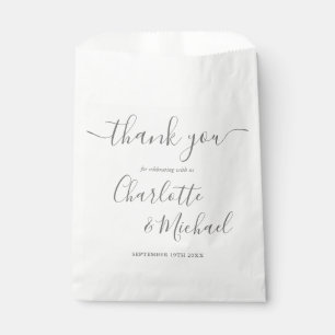 Sacolinha Sagrado Script Casamento Agradecimento Cinza