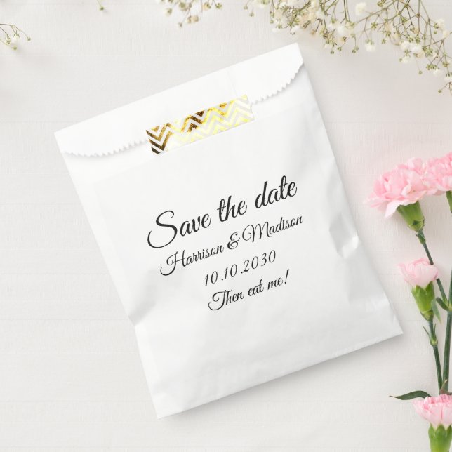 Sacolinha Salvar o anúncio de casamento de script personaliz (Selado)