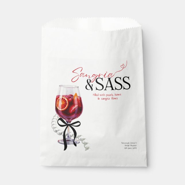 Sacolinha Sangria & Sass, Pérolas, Arcos (Frente)