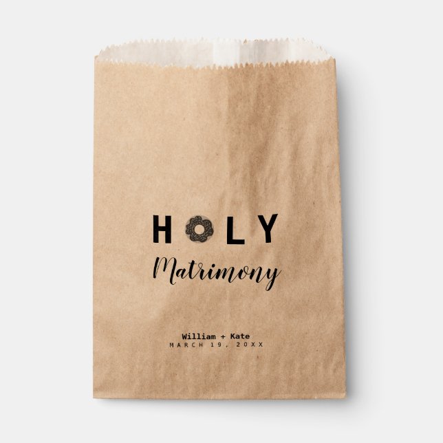 Sacolinha Santa Rosquinha Matrimony Wedding Favor Bag (Frente)