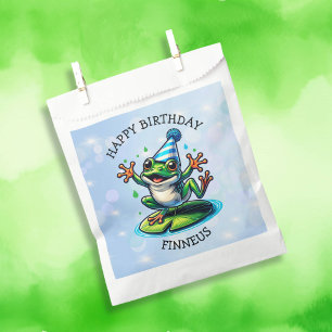 Sacolinha Sapo de dança engraçado personalizado Aniversário