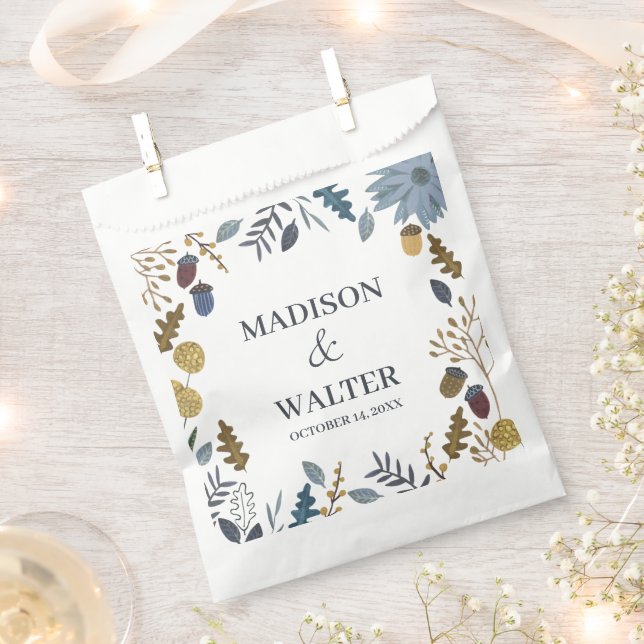 Sacolinha Sapo russo do outono deixa casamento outono número (Cortado)