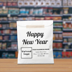 Sacolinha Saudação de Ano Novo da Empresa em White Paper Bag