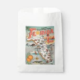 Sacolinha Saudações do Mapa Antigo da Flórida