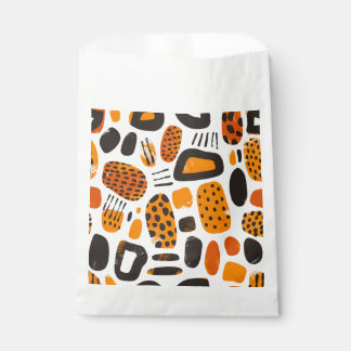 Sacolinha "Savanna Pop: Tribal Vibes em Laranja e Negro"