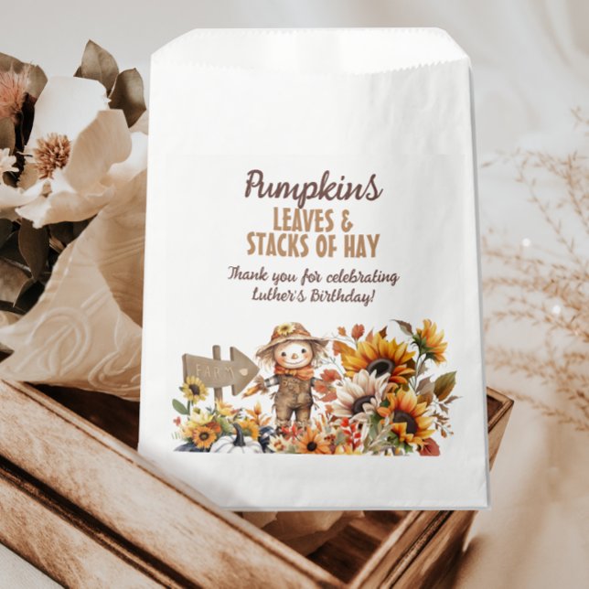 Sacolinha Scarecrow Cai Aniversário de Girassol (Criador carregado)