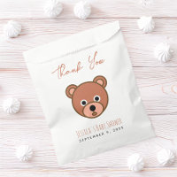 Script de agradecimento de chá de bebê Urso Marrom