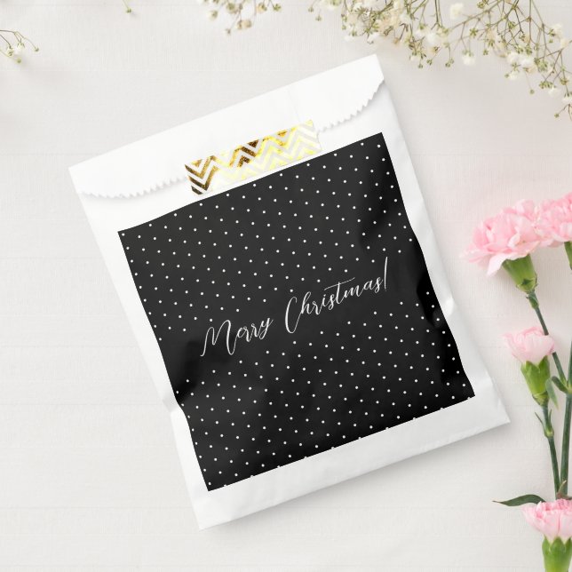 Sacolinha Script Elegante Preto Personalizado (Selado)