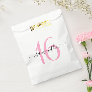Sacolinha Scripts de Assinatura Rosa Personalizados - Sweet