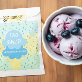 Sacolinha segundo aniversário sorvete