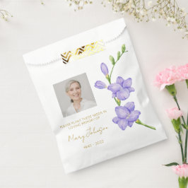 Sacolinha Semente de Freesia Simples para Funeral com Foto