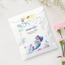 Sacolinha Sereia-curva sob o Chá de fraldas de Aquarela do M