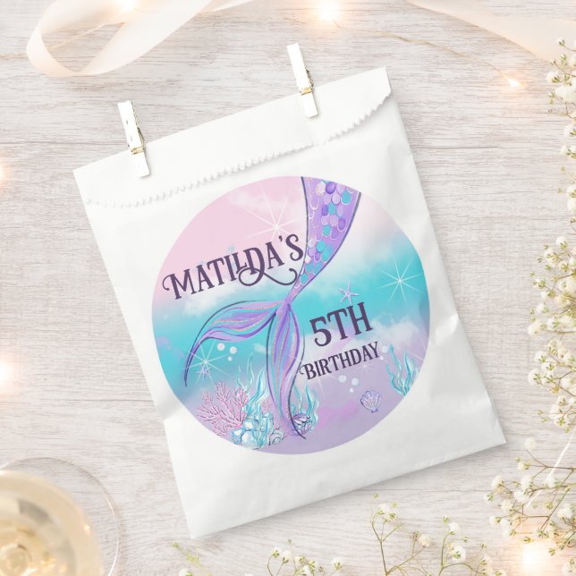 Sacolinha Sereias - Partido do Papel de Cauda Favorecem Bols (Cortado)