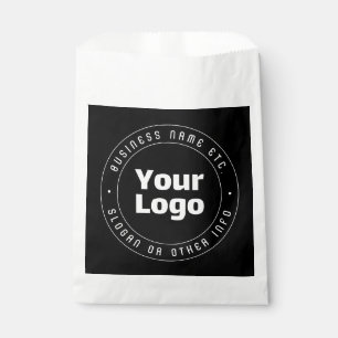 Sacolinha Seu logotipo e modelo de texto editável Preto e
