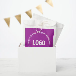 Sacolinha Seu logotipo e texto personalizado   Feliz anivers