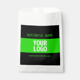 Sacolinha Seu logotipo ou imagem Preto e verde brilhante