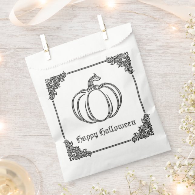 Sacolinha Silver Pumpkin Halloween (Cortado)