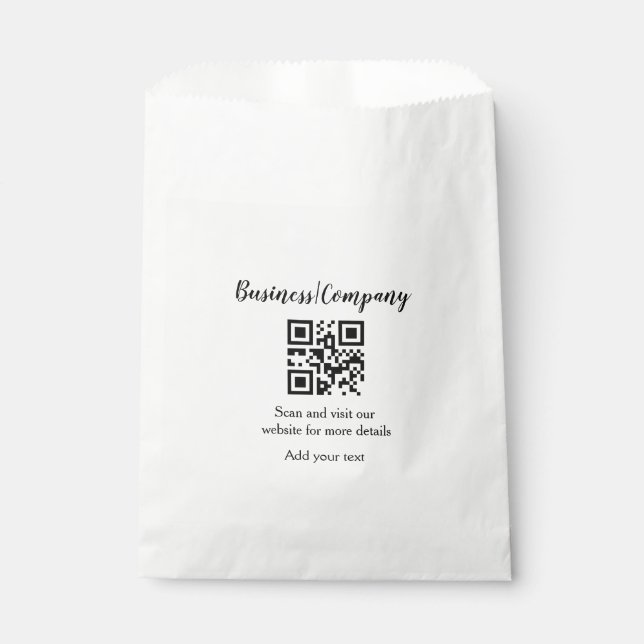 Sacolinha Simple business company website barcode QR add nam (Frente)