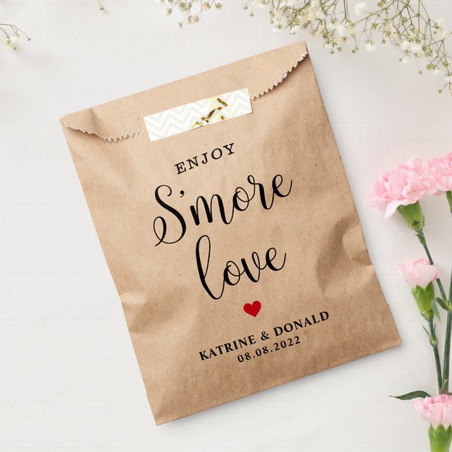 Sacolinha Simple S’more Love Weding Favor Bag (Selado)