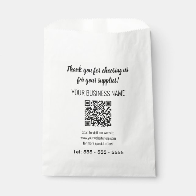 Sacolinha Simples Bolsas de Favorecimento de Código QR Moder (Frente)
