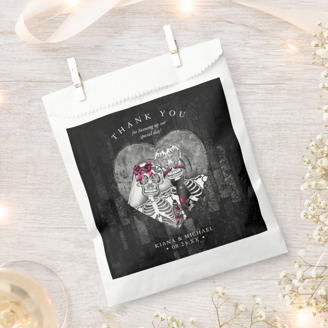 Sacolinha Skeletons Gothic Obrigado Burgundy ID866 (Cortado)