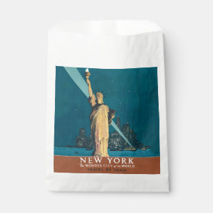 Sacolinha Skyline do Nova Iorque Viagens vintage Liberty
