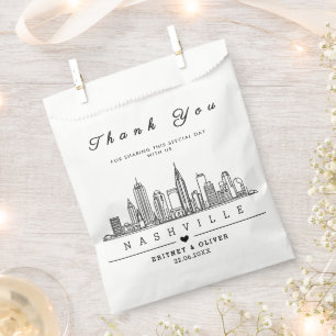 Sacolinha Skyline Nashville Personalizado - Boas-vindas