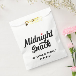 Sacolinha Snack de meia-noite de casamento