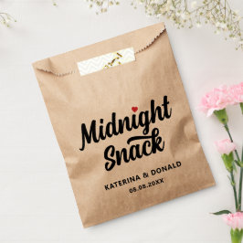 Sacolinha Snack Kraft Favor Bag Rustic Wedding Midnight