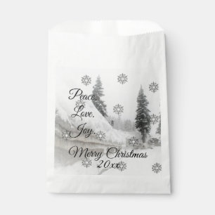 Sacolinha Snowfall Flocos de neve Flocos de Natal - esboço b