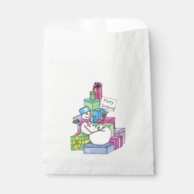 Sacolinha Snowman a arrefecer em presentes (Frente)