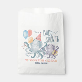 Sacolinha Sob O Chá de fraldas De Octopus Do Mar Obrigado