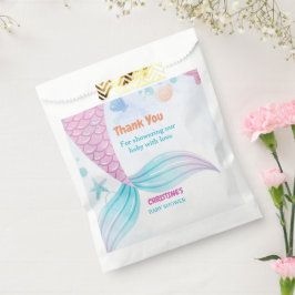 Sacolinha Sob o partido Sea Mermaid Chá de fraldas