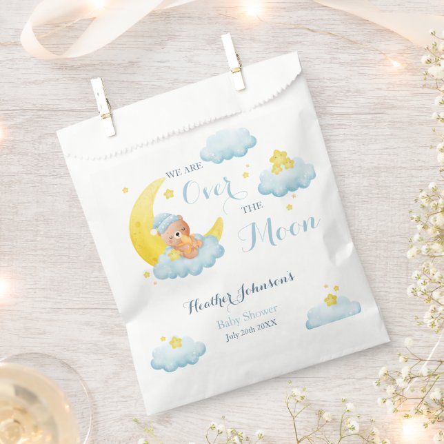 Sacolinha Sobre O Chá de fraldas Do Garoto Da Lua (Cortado)