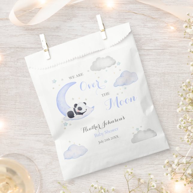 Sacolinha Sobre O Chá de fraldas Do Urso De Panda Moon (Cortado)