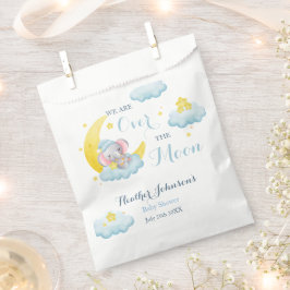 Sacolinha Sobre O Chá de fraldas Elefante Da Lua