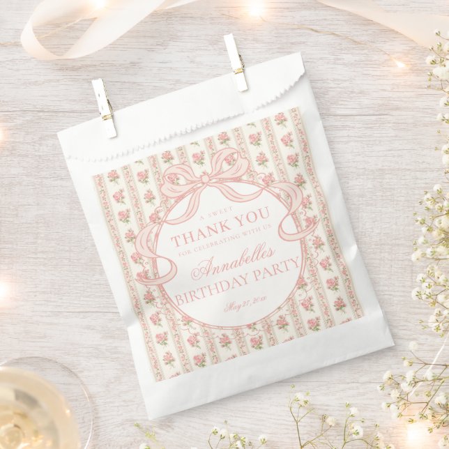 Sacolinha Sobremesa de festa de aniversário com flores fancy (Cortado)