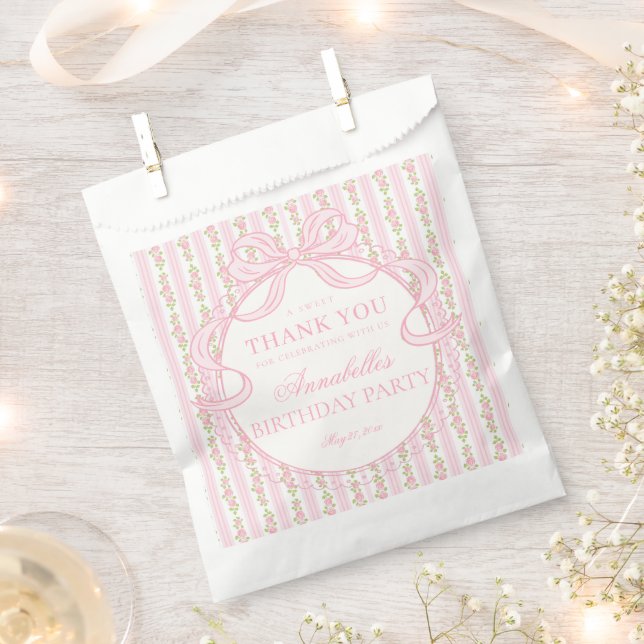 Sacolinha Sobremesa de Festa de Aniversário Floral Chique Vi (Cortado)