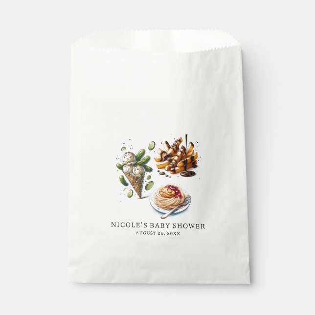 Sacolinha Sorvete e picles Chá de fraldas de desejos estranh (Frente)