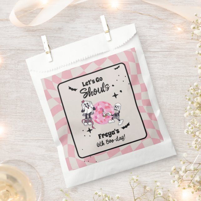 Sacolinha Spooky Ghoul Halloween Any Age Birthday  (Cortado)