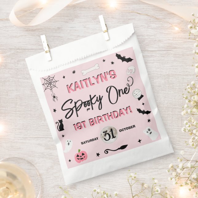 Sacolinha Spooky One! Festa de primeiro aniversario de Menin (Cortado)