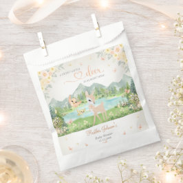 Sacolinha Spring Bloom and Butterflies Deer Baby Shower