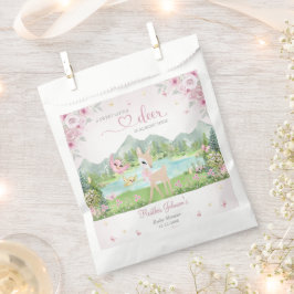 Sacolinha Spring Bloom and Butterflies Deer Baby Shower