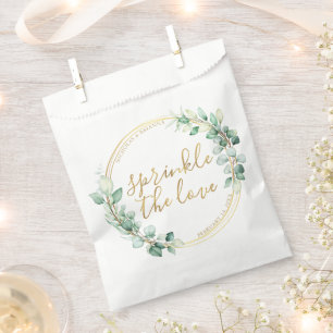 Sacolinha Sprinkle O Dourado Obrigado De Casamento Eucalyptu