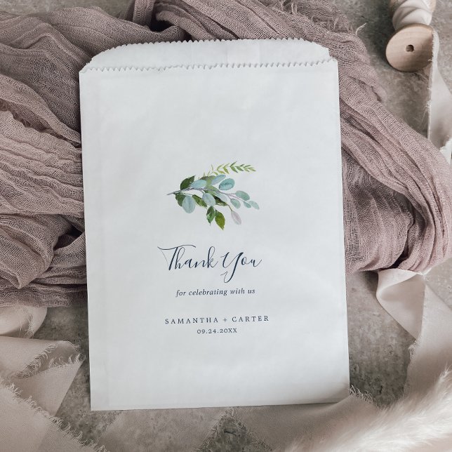 Sacolinha Summer Greenery Obrigado Casamento (Criador carregado)