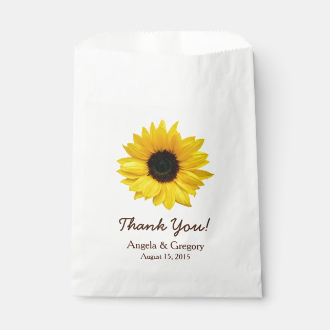 Sacolinha Sunflower 2 Candy Dessert Buffet Favor de Casament (Frente)