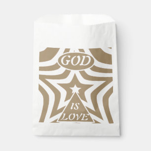 Sacolinha Taupe Luz Estelar "Deus é Amor" - Casamento Minima