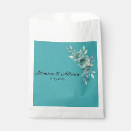 Sacolinha Teal Whisper Blooms Wedding