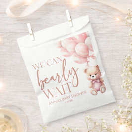 Sacolinha Teddy Bear Pink Podemos Ampliar Chá de fraldas De 