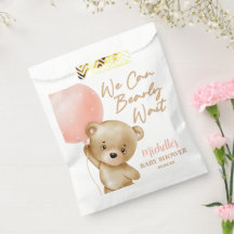 Teddy Bear Pink Podemos Ampliar Chá de fraldas De 